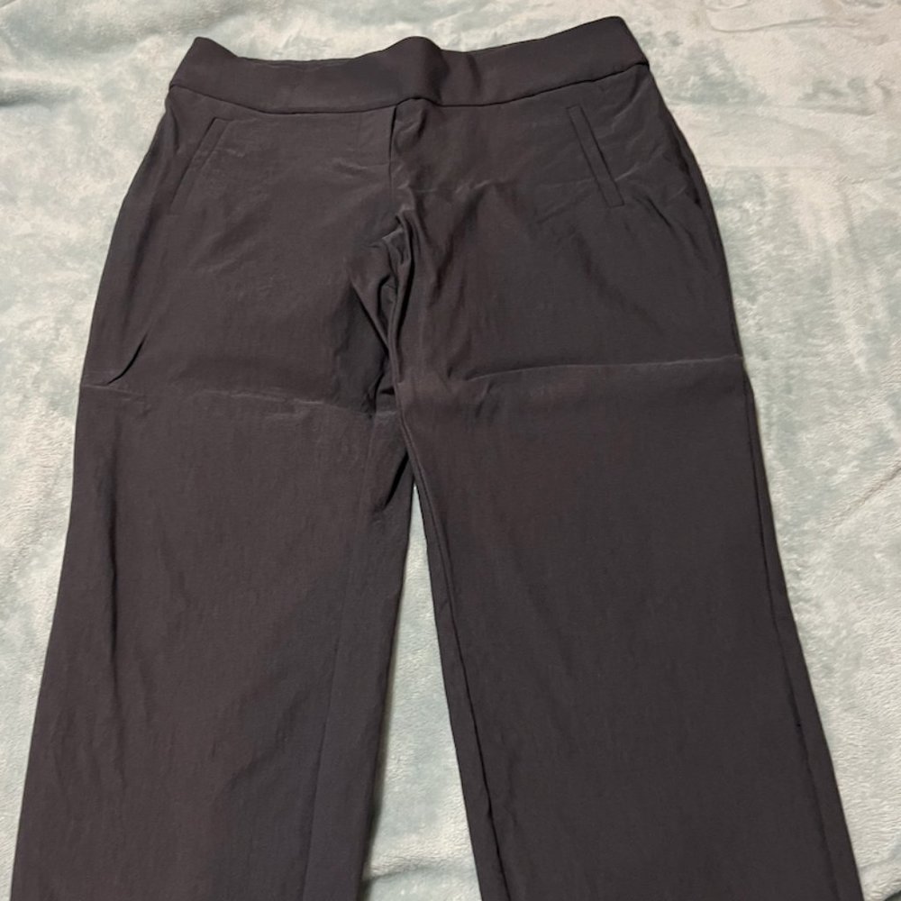 Cropped dress pants charcoal grey